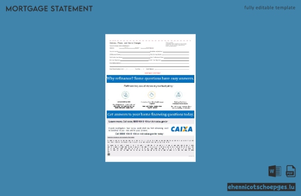 Hypothekenabrechnung der brasilianischen Caixa-Bank, 3 Seiten, 3 Beispielvorschau